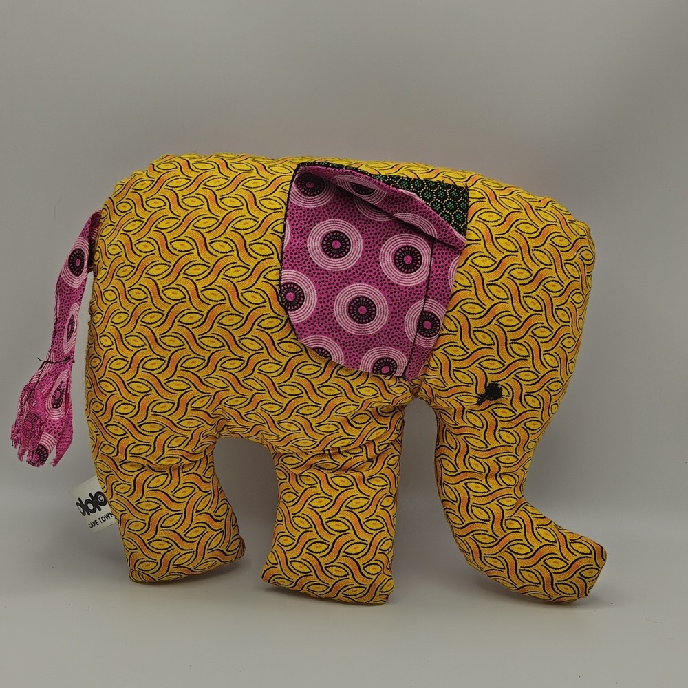 Shongololo South African Cape Town Colorful Patchwork Elephant Plush Stuffed F22 - Picture 2 of 6